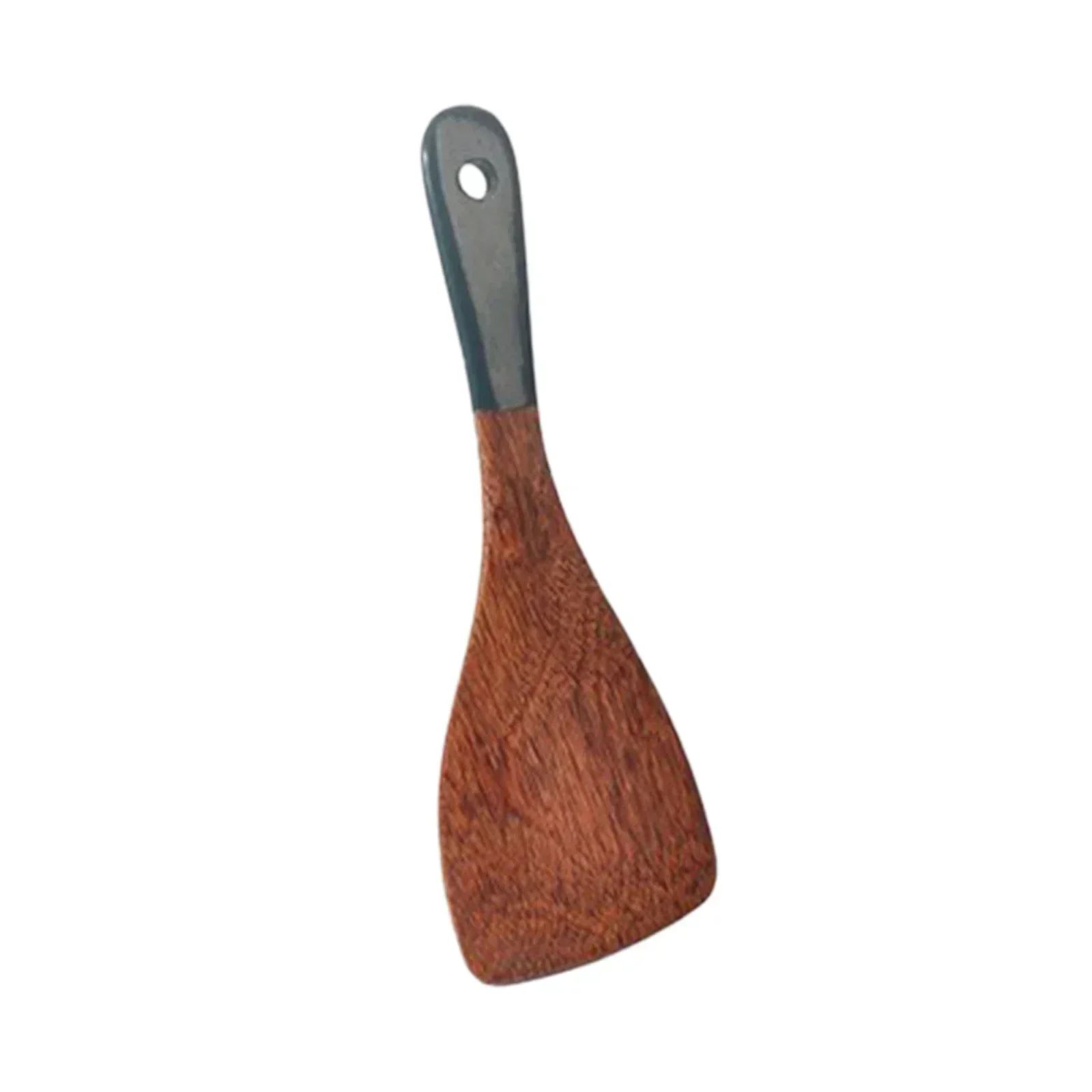 Köksutrustning i trä med långa handtag spatel ris skopa grönsak kött matlagning spade mixerskedar för nonstick pan köksredskap: Plommon
