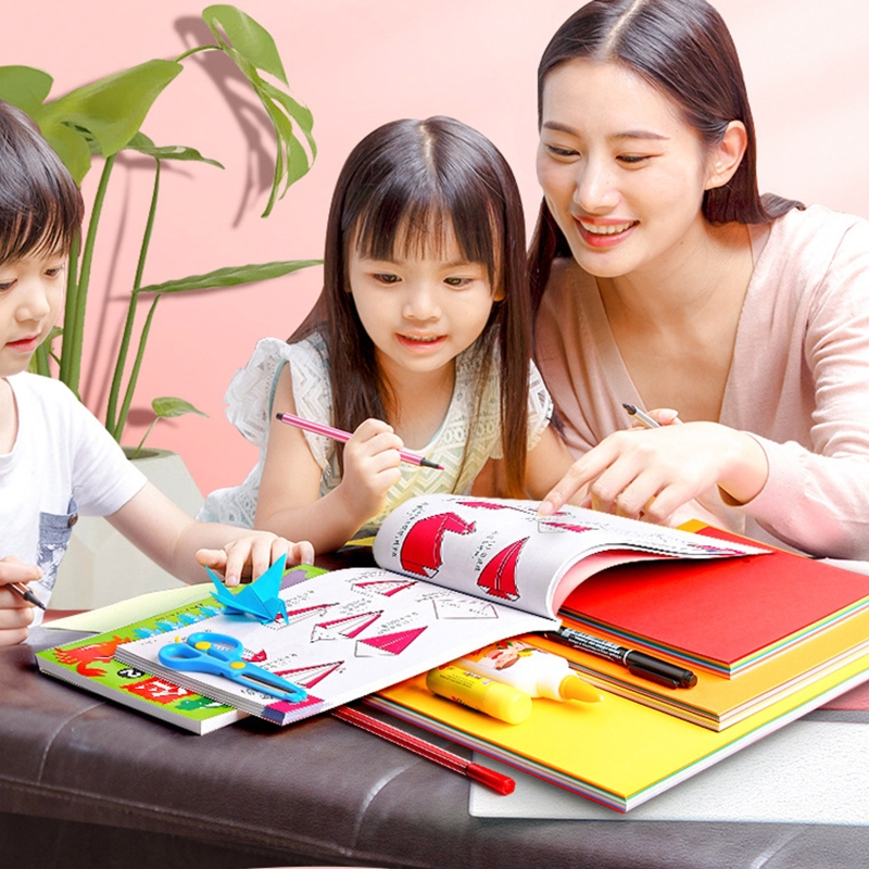 100pcs DIY Origami Paper Craft Kits for Children Beginners Interactive Handicraft Party Supplies &amp; Accs Classroom Props