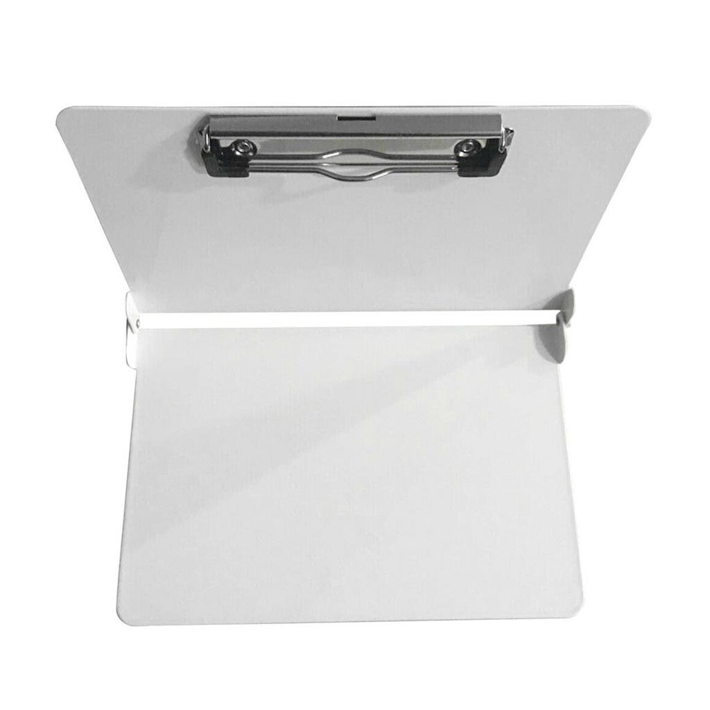 File Organizer Folding Stationery Clipboard School A4 Aluminium Alloy Portable supplies for school office accessories File fold: White