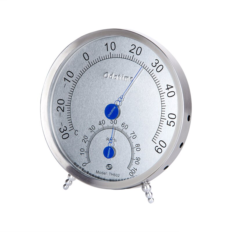 Multiple Indoor Outdoor Thermometer&amp;Hygrometer Wall-mounted/Standing Household Temperature and Humidity Meter High Precision: 602 silver