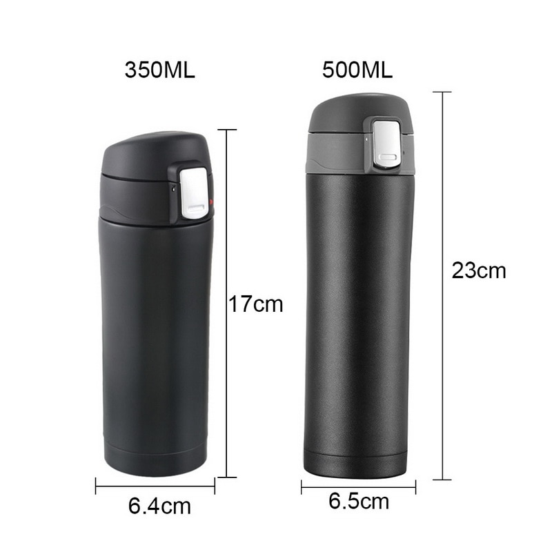 350/500ml termo portátil de acero inoxidable de doble pared botella térmica Taza de Viaje taza de vacío Escuela Hogar té taza para beber café