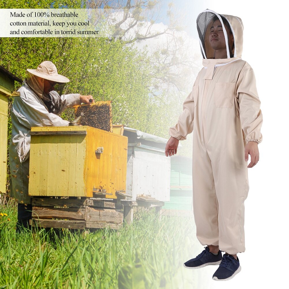 Apicultura miel protección apicultura protección de cuerpo completo chaqueta bata traje granja herramientas de abeja