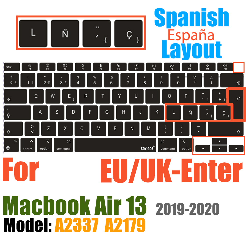 Keyboard Cover For MacBook Air 13 inch Release A2337 M1 A2179 with Touch ID Waterproof Protective Silicone Skin: green