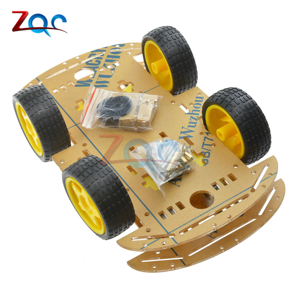 Smart Car Kit 4WD Smart Robot Car Chassis Kits met Speed Encoder en Batterij Box voor Arduino Diy Kit Robot kit Arduino Diy