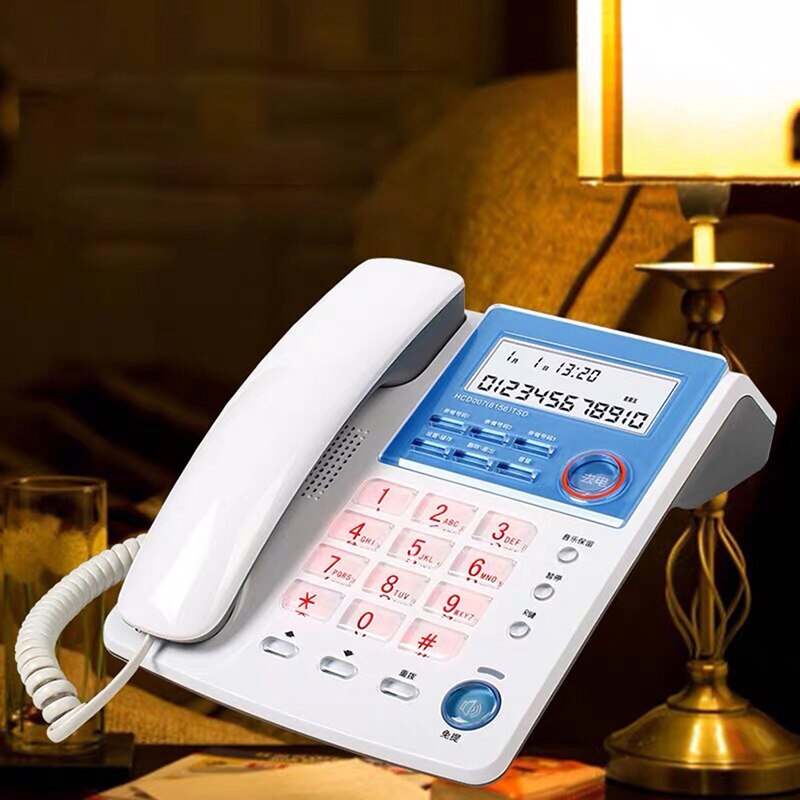 Corded Phone System with Caller ID/Call Waiting, Red Buttons Backlit, Fast Dial, Fixed Telephone Landline for Home Office