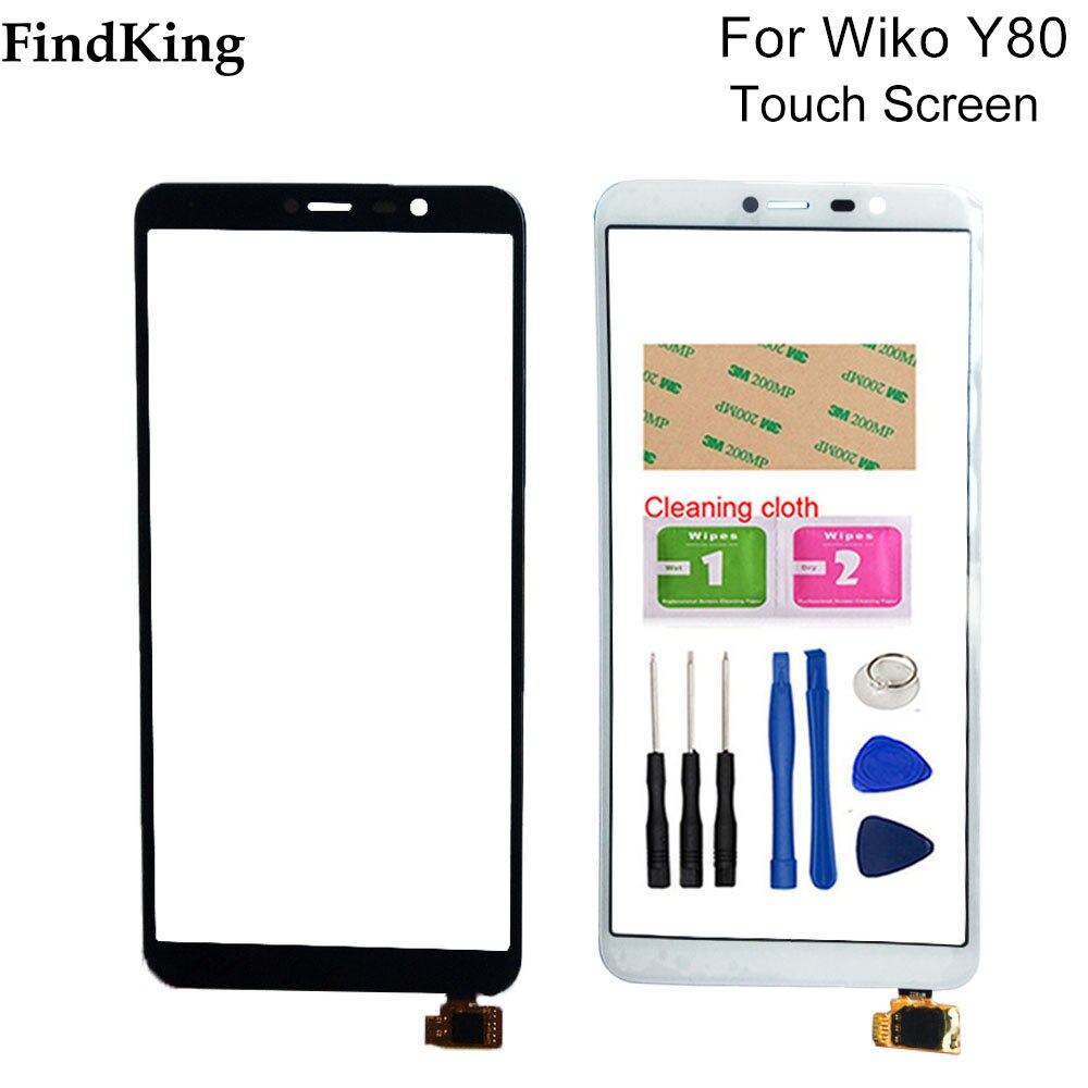 Voor Wiko Y80 Touch Screen Digitizer Voor Wiko Y80 Touch Glas Panel Sensor Montage Onderdelen Gereedschap 3M Lijm