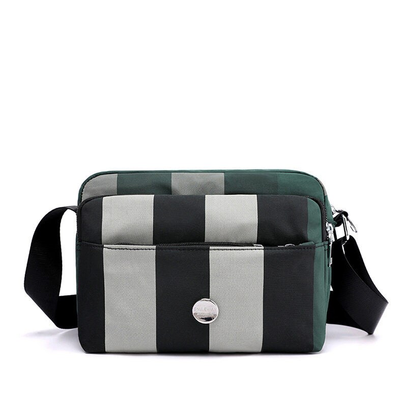 Small Shoulder Bag for Women Mini Messenger Bags Ladies Phone Pouch Tote Nylon Handbag Purse Female Crossbody Bags: Green