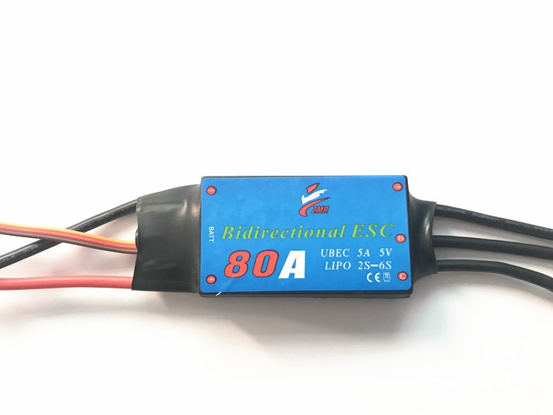 12A 20A 30A 40A 50A 60A 80A Bidirectional brushless ESC for remote control ship pneumatic underwater propelle