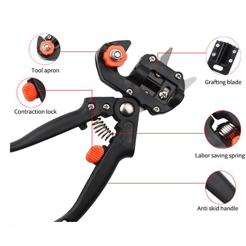 Pruning Shears with Non-Slip Handles Nursery Branch Scissors Fruit Tree Vine Planting Grafting Garden Tools