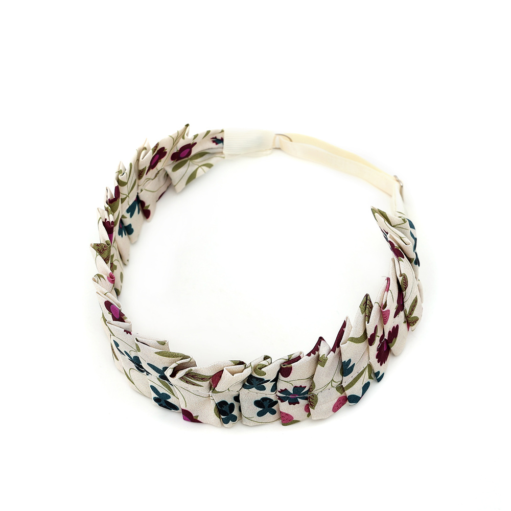 Diadema con estampado Floral a cuadros para niña, diadema a la , accesorios para el cabello con lazo y colorido, diadema con clip para lazo: Verde