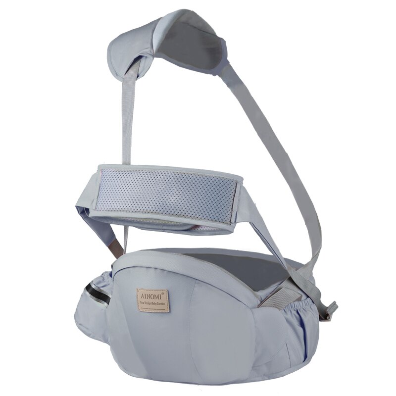 AINOMI Original coton porte-bébé taille tabouret marcheurs fronde tenir Hipseat ceinture hanche siège pour maman voyage infantile hanche siège: Gris
