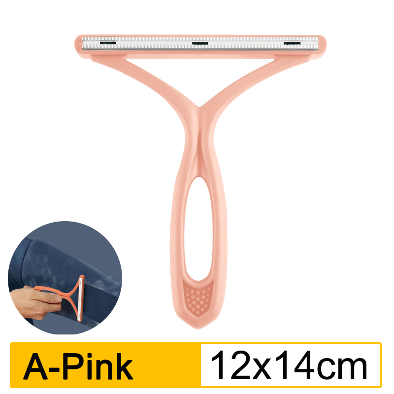 2-IN-1 Double-sided Lint Remover Handle Shaver Brushes for Clothes Carpet Sweater Pet Fur Hair Catcher Scrapers Cleaning Tools: Blue