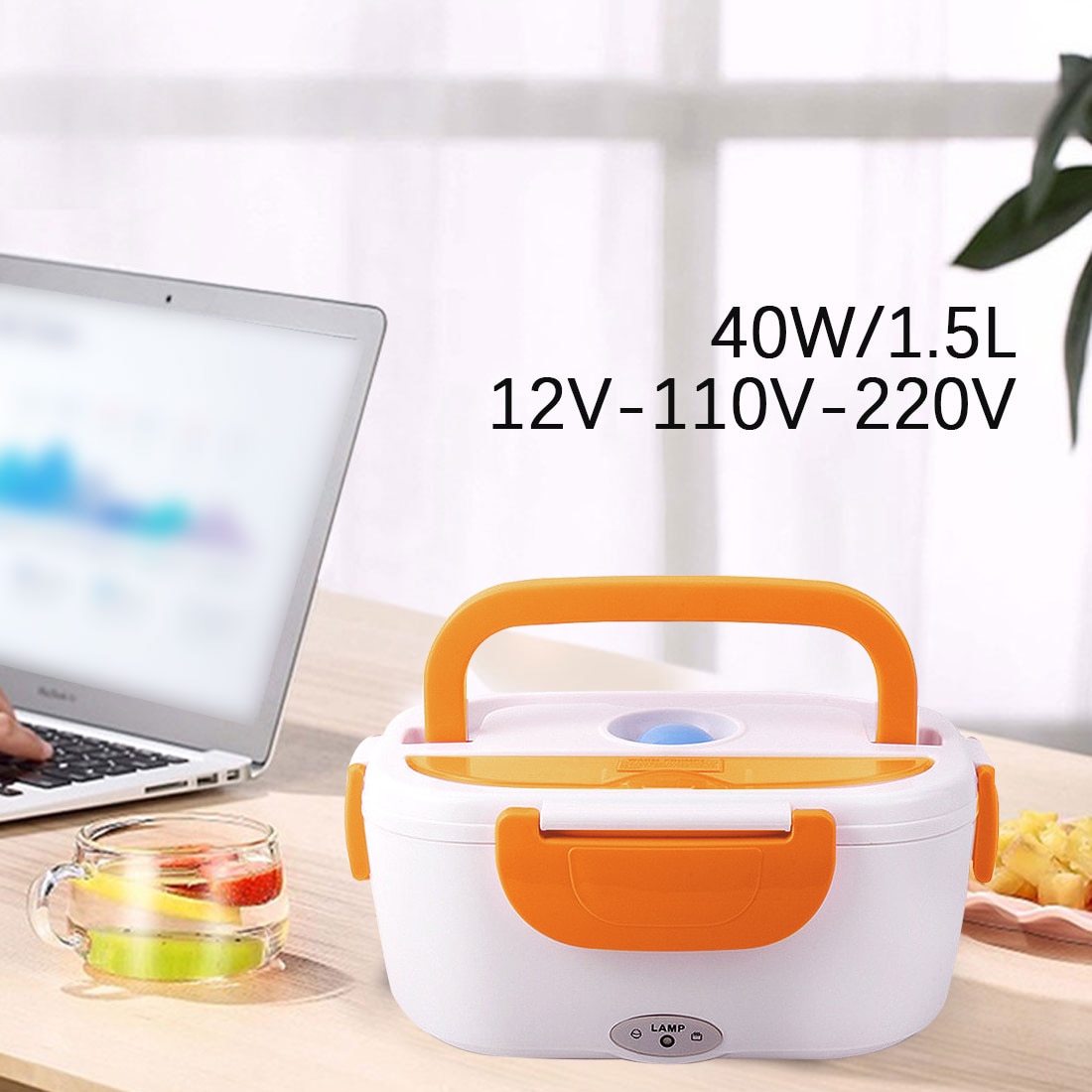Elektryczne podgrzewane przenośne pudełko na Lunch 110/220V samochód i dom pojemnik Bento ogrzewanie pojemnik na jedzenie 4 klamry 1.5L podgrzewacz do potraw ue/US wtyczka