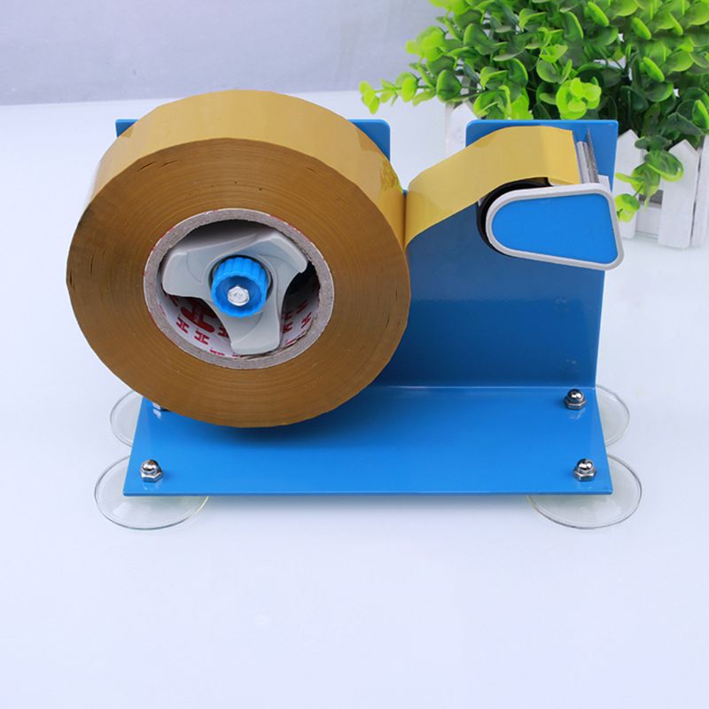 Heavy Duty Desktop Tafel Tape Label Dispenser met Zuignap Sucker Stand Cutter Kantoorbenodigdheden