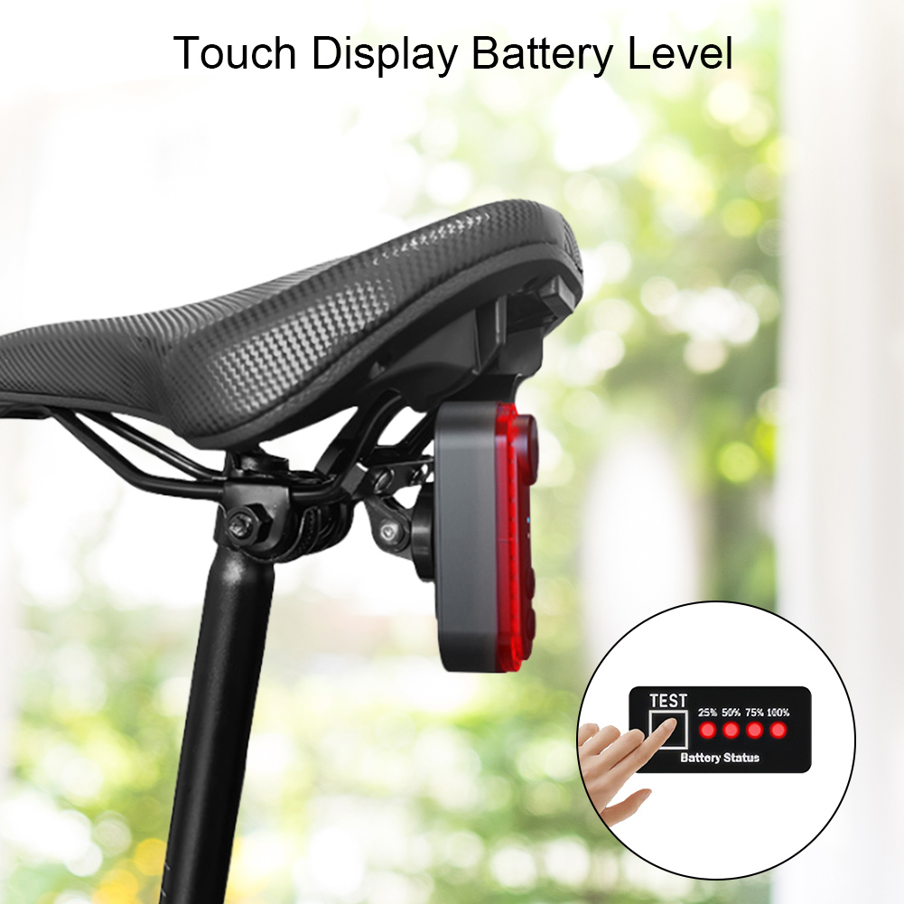 Bicycle Tail Light Camera Recorder 1080P HD Safety Bicycle Rear Light 3400mAh Battery Continuous Recording 6H for Riding Cycling