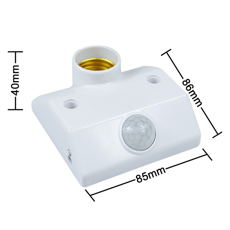 Lightinbox 2 stk/lot innendørs led pære lys  e27 baser automatisk kropp infrarød ir sensor pir bevegelsesdetektor  e27 holder stikkontakt