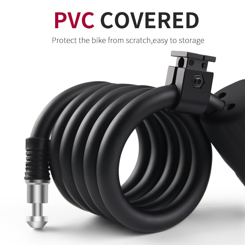 ULAC Bike Lock 110dB Bicycle Electronic Alarm Lock Cycling Bike Steel Cable Lock Anti-Theft Bike Locker Road Bike Safe Wire Lock