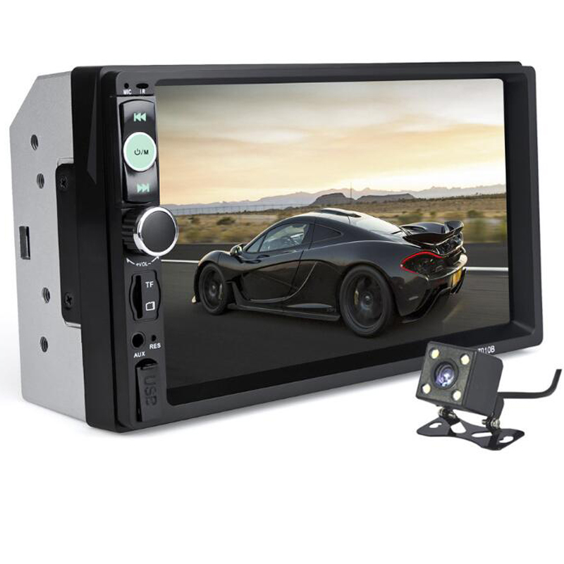 Auto Familie Autoradio 2 Din 7 "HD Speler MP5 Touch Screen Digitale Display Bluetooth Multimedia Met Achteruitrijcamera camera