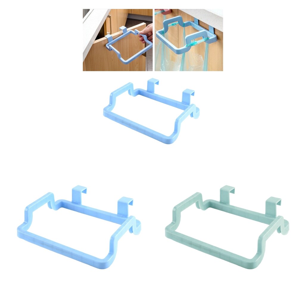Set of 2 Kitchen Garbage Bag Rack Shelf for Cabinet Doors Cupboards Frame