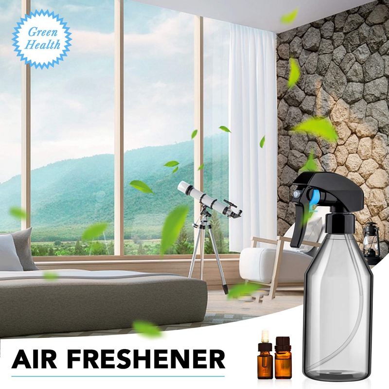 Plastic Spray Bottles for Cleaning Solutions,10OZ Reusable Empty Container with Durable Black Trigger Sprayer, 3Pack Retail