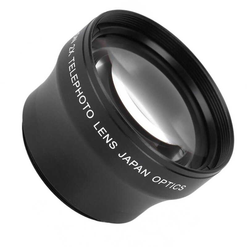 Teleobjetivo de convertidor de alta definición de 37mm 2X nificación para lentes de foto Tele de cámara de longitud Focal de 37mm 18-55