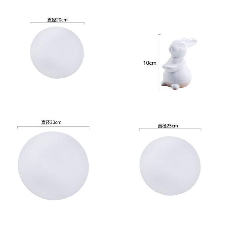 Plato de cena de cerámica para 3 conejos, soporte de postre de boda, plato de postre para el hogar, plato de pastelería, vajilla para restaurante y Hotel