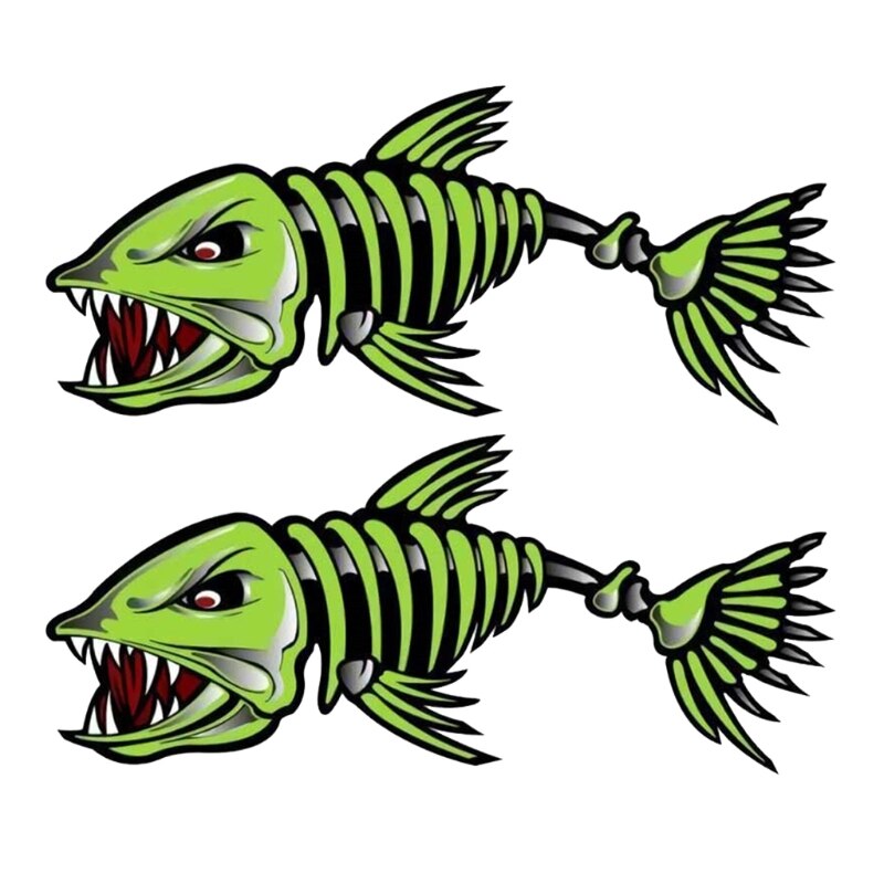 2Pcs/Lot Decals Sticker for Canoe Kayak Boat Fishing Canoe Graphics Car Reflective Graphics Sticker Accessories: 7