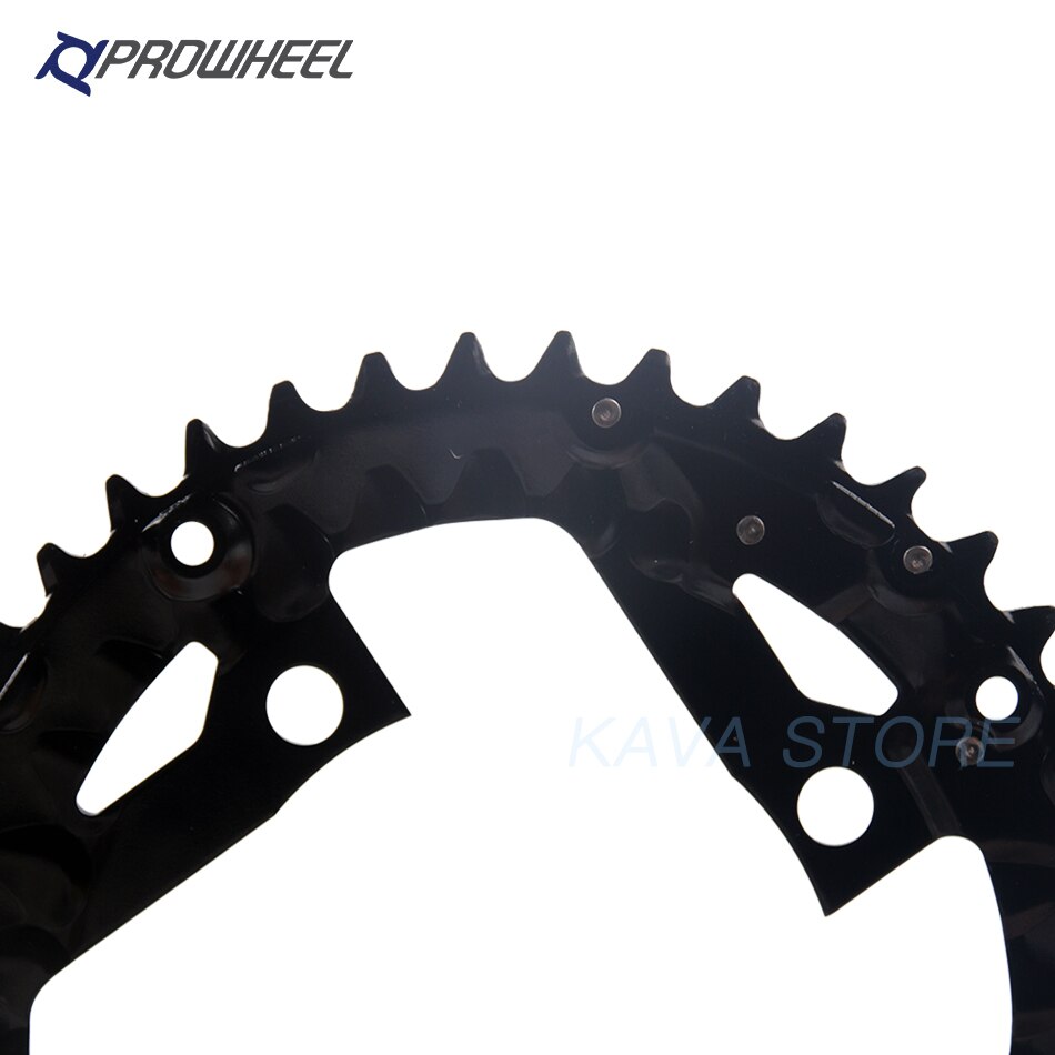 PROWHEEL Round Chainring 64/96/104BCD Mountain Bike Chainwheel 22/24/30/32/40/42/44T Crankset steel al Alloy Tooth plate Parts