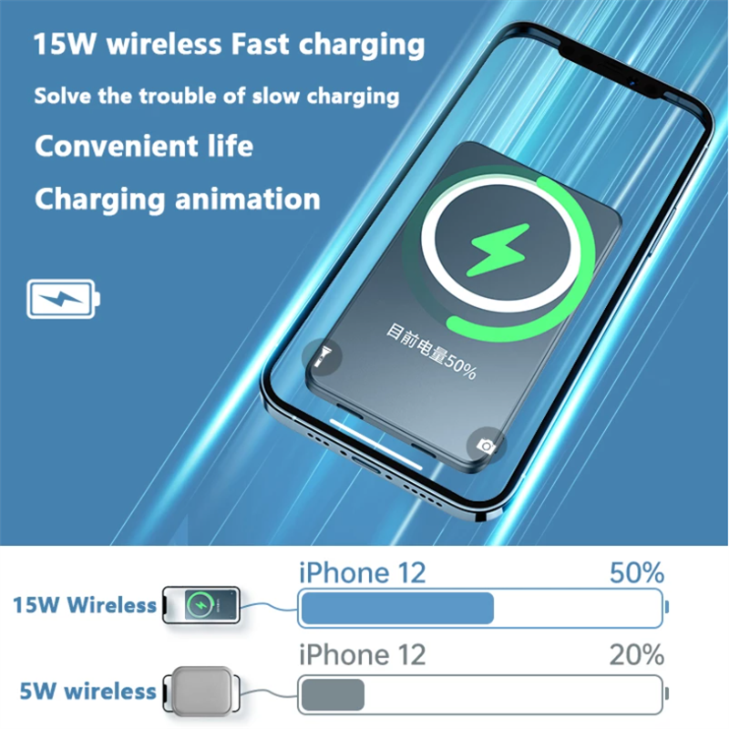 10000mAh Magnet For iPhone 12 12pro max 12mini Battery Pack Magnetic 15W Fast Wireless Power Bank Chargers External Battery