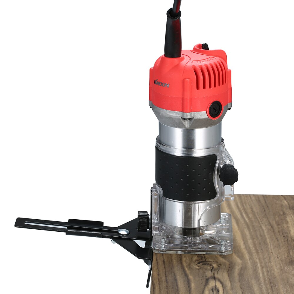 220V 800W Trim Router 30000r/min with Transparent Base Edge Guide Wood Laminate Electric Trimmer Compact Palm Router Corded