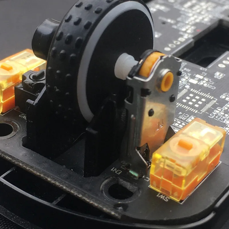 TTC 7/8/9/10/11/12/13/14/15/16 mm rotierend Maus scrollen Gold Rad Encoder mit 1,74 mm Lochmarkierung, 20–40 g Kraft für PC-Maus