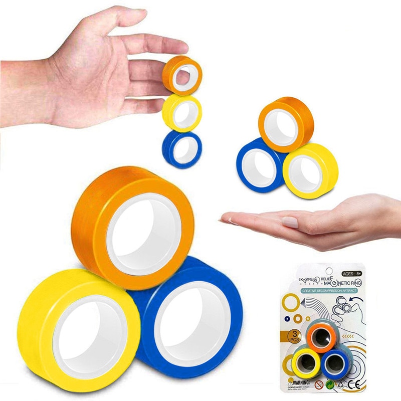 Magnetische Armbinde Ring Requisiten Spielzeug Magie Dekompression Zappeln Spielzeug Für freundlicher Zement Anti-betonen Magnetische Ringe Finger spitze Spielzeug