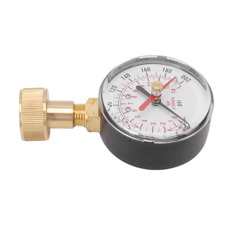 Wasserdruckmessgerät 0 bis 200 psi Universal-Wasserdruckprüfmessgerät mit 3/4-Innenschlauchgewinde für langlebig und einfach zu bedienen