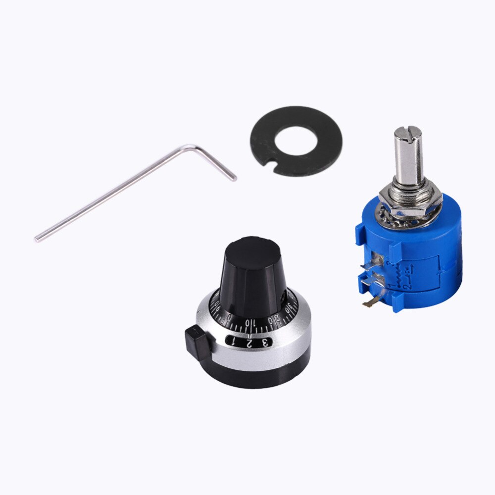 10K Ohms Potentiometer 3590S-2-103L 10 Turns 2W Counting Dial Rotary Knob Multi-Turn Wire Wound Potentiometer Accessories