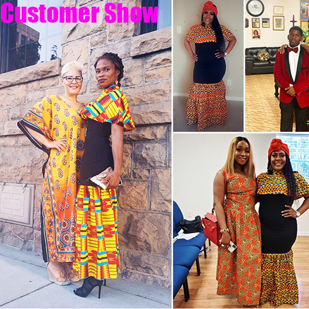 Africanos vestidos para las mujeres de África ropa africano tradicional vestidos Material africano Impresión de cera africano tradicional ropa