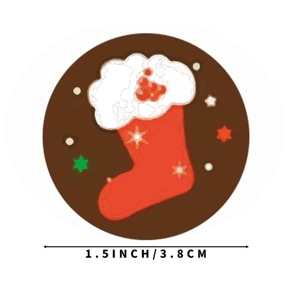 Merry Christmas Theme Sealing Sticker Xmas Year Party DIY Posted Baking Decoration Package Multifunction Cute Label