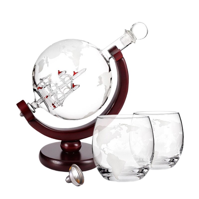 Service à vin en verre , carafe à whisky, verre en cristal, distributeur de spiritueux, bar, fête, décoration intérieure, verrerie d&#39;art 2022