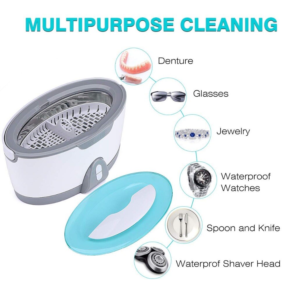 GT sonic 450ml Ultra sonique nettoyant bain minuterie bijoux brosse lunettes manucure pierres coupe dentaire rasoir pièces ultrasons sonic