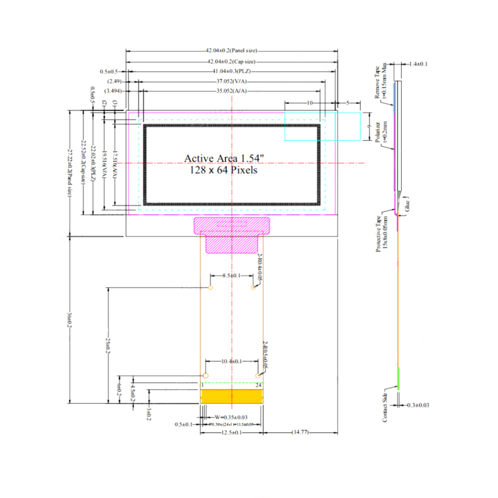 4 Stuks OLED-display 0,96 Inch - 128x64 Pixels, I2C Interface, Compatibel Met Arduino En ESP8266