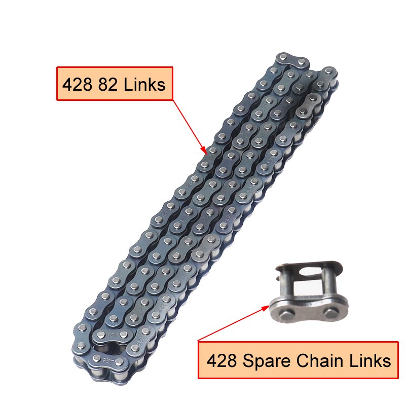 Motorcycle 428 Chain 82-98 Links Fit for 50cc-250cc ATV Quad Pit Dirt Bike Go Kart Metal Motorcycle Parts