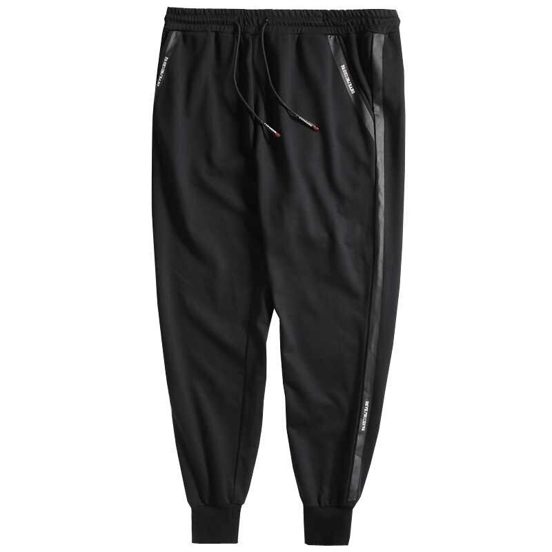 Gxxh trend män byxor stor storlek män & #39 ;s lösa grå sidrandiga tryckta fleecebyxor 2022 vinter herr & #39 varma byxor xxl -6xl