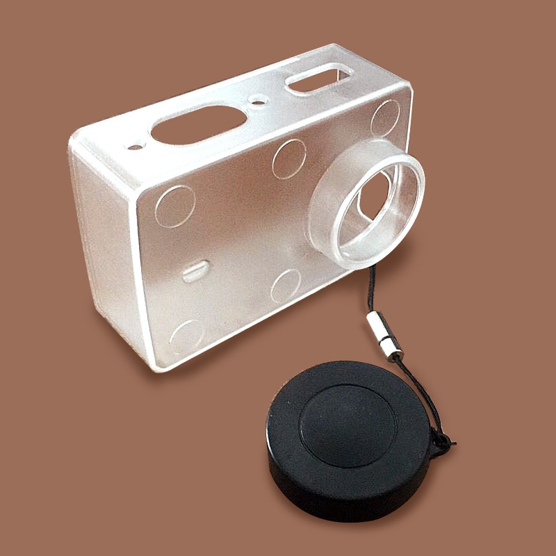 Waterproof Protective shell Transparent Ultrathin Case With Lens Cap Cover For Xiaomi Yi 4K Action Camera 2 II Accessories