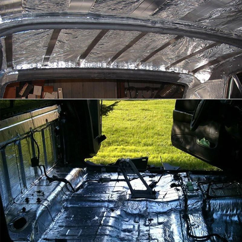 Universal Waterproof Car Sound Deadener Mat Noise Bonnet Insulation Deadening Hood Engine Sticker Dustproof Practical