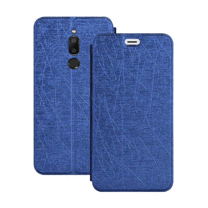 Para meizu M6T funda global funda delgada de cuero PU soporte de TPU suave funda con tapa para meizu MX6 M6 Note M6S funda para meizu 16xs: For Meizu M6T / Azul