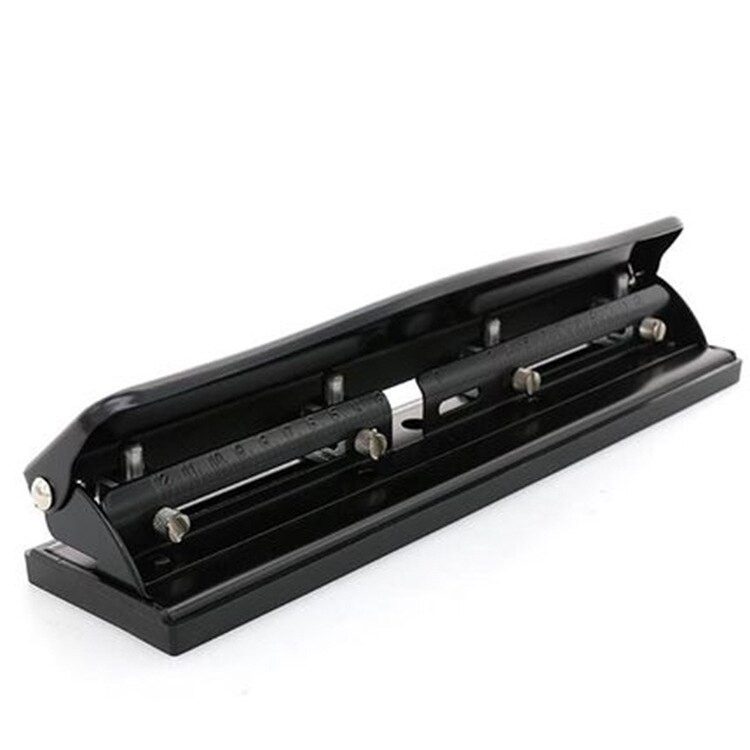 999d 4-hole Adjustable Desktop Punching Machine Can Hold 10 (80g) Paper Diary Storage Box Paper Office Supplies Manual Puncher
