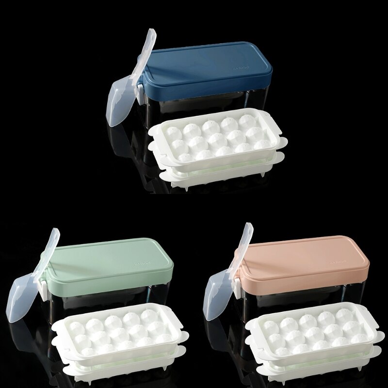15 Grids Ice Cube Molds Tray Plastic Ice Cubes Box Reusable Bar Whiskey Beverage Cooler Chilling Mold Drinking Home Kitchen Bar