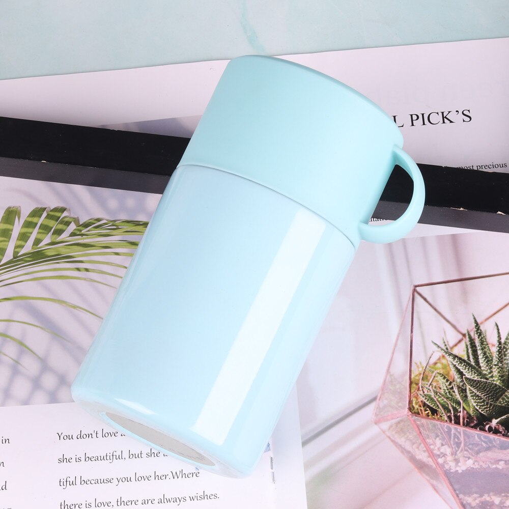 550ML Double Stainless Steel Thermos Food Soup Containers Large Capacity Vacuum Flasks Portable Lunch Bento Box: HA136-blue