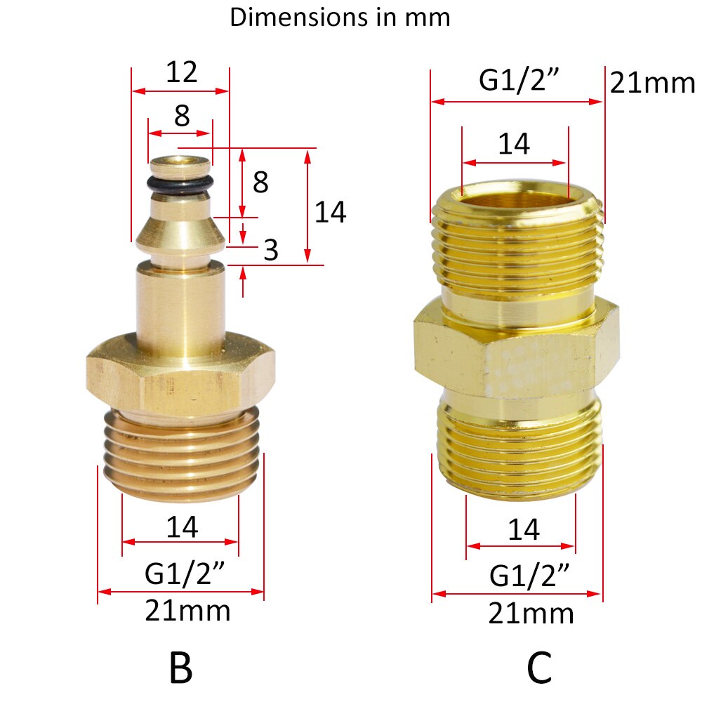10m High Pressure Car Washer Hose Water Cleaning Hose Pressure Washer Extension Hose sets for Nilfisk STIHL Gerni HUSQVARNA
