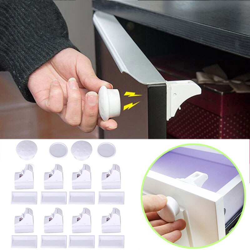 Serrure magnétique pour enfants 12 + 3 pièces | Verrou de sécurité pour bébé, verrou de porte d'armoire, limiteur de sécurité infantile