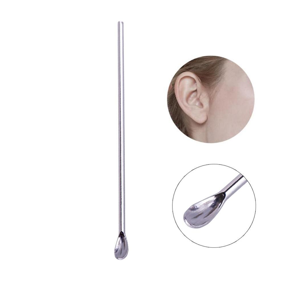 Stainless Steel Ear Pick Wax Remover Cleaner Earpick Curette Ear Spoon Earwax Clean Cleaning Tool with Key Chain End #276538: 03